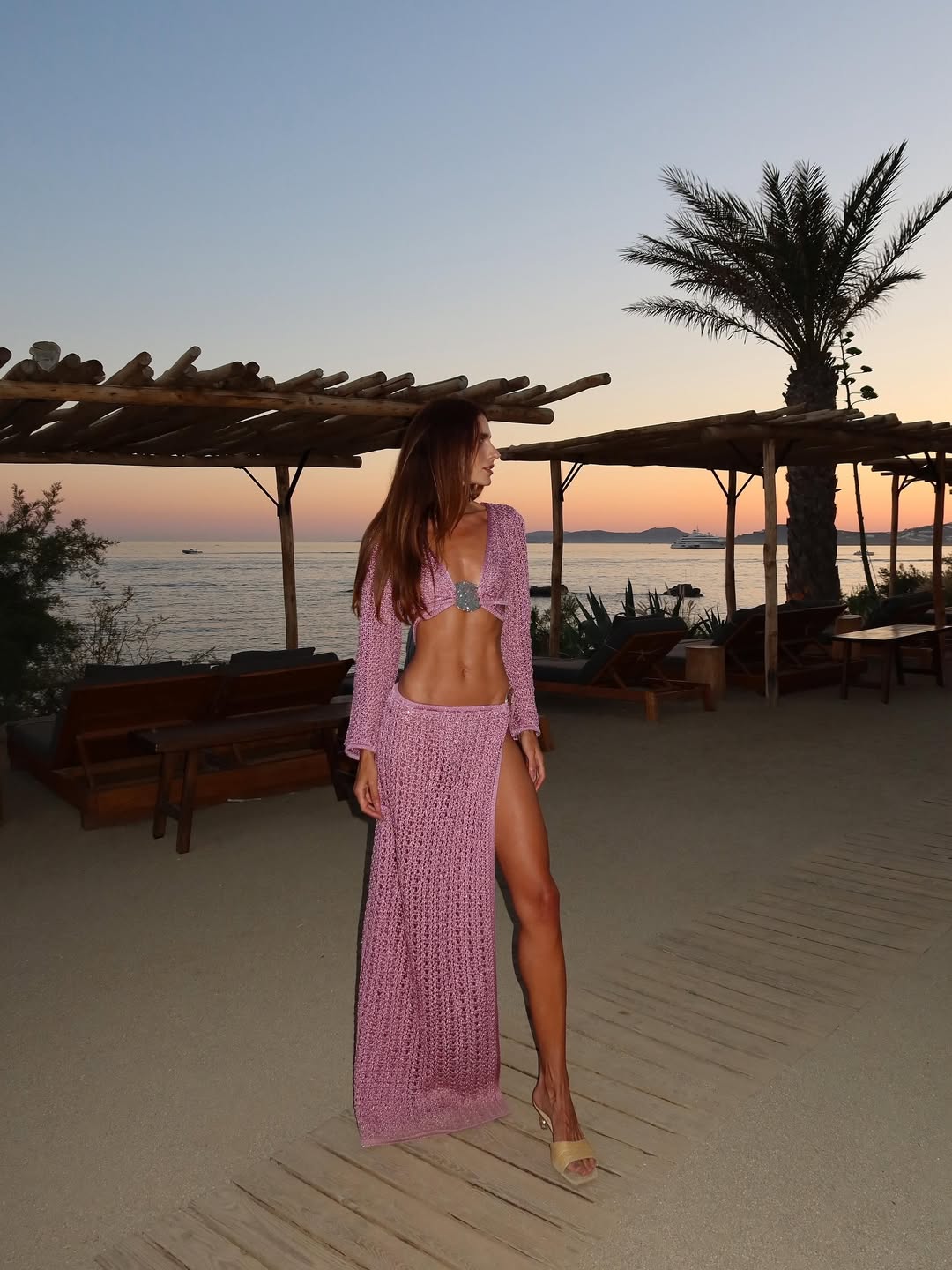 Conjunto Oásis Crochet – Rosa