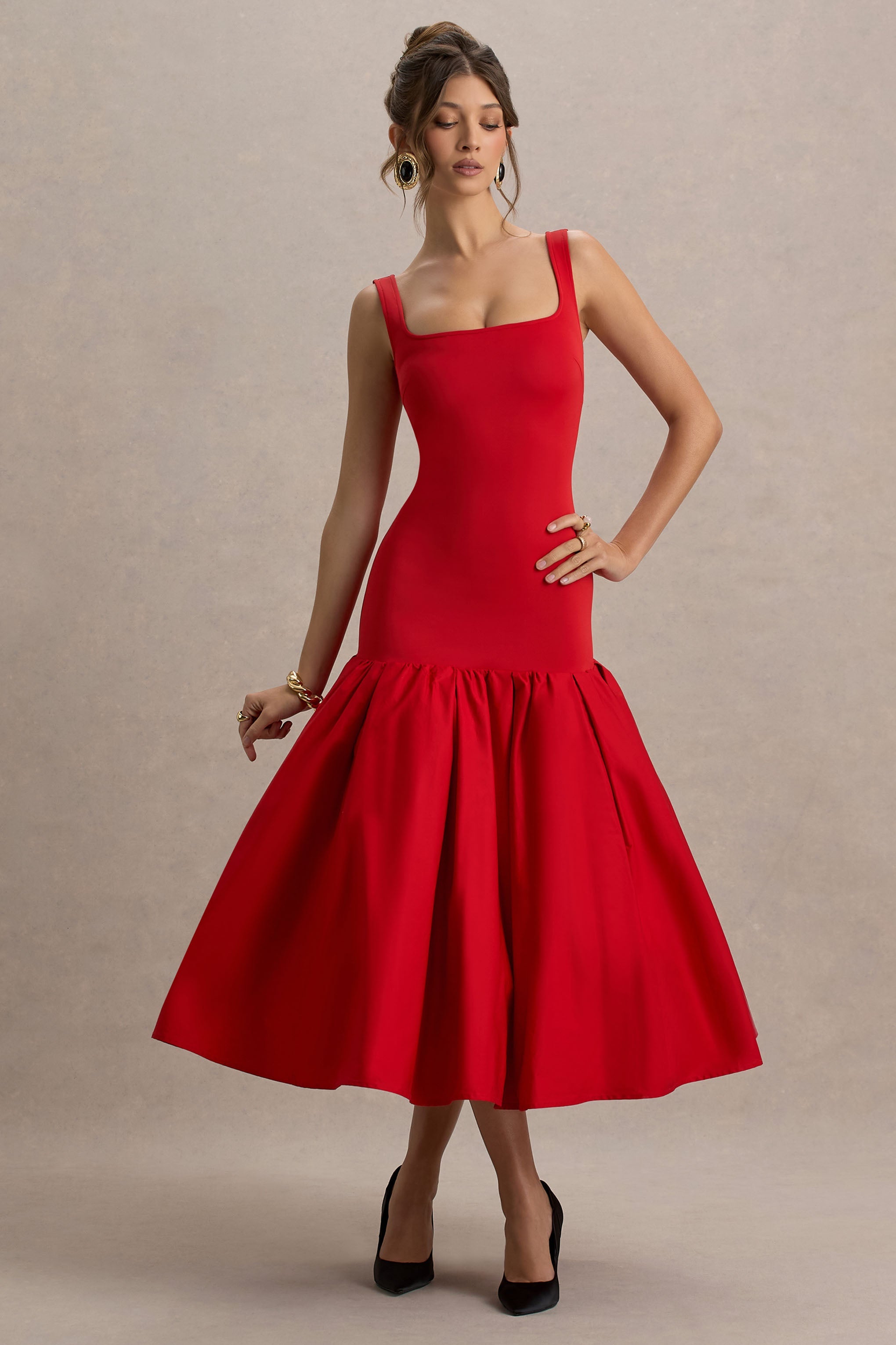 Vestido Diane Midi Vermelho