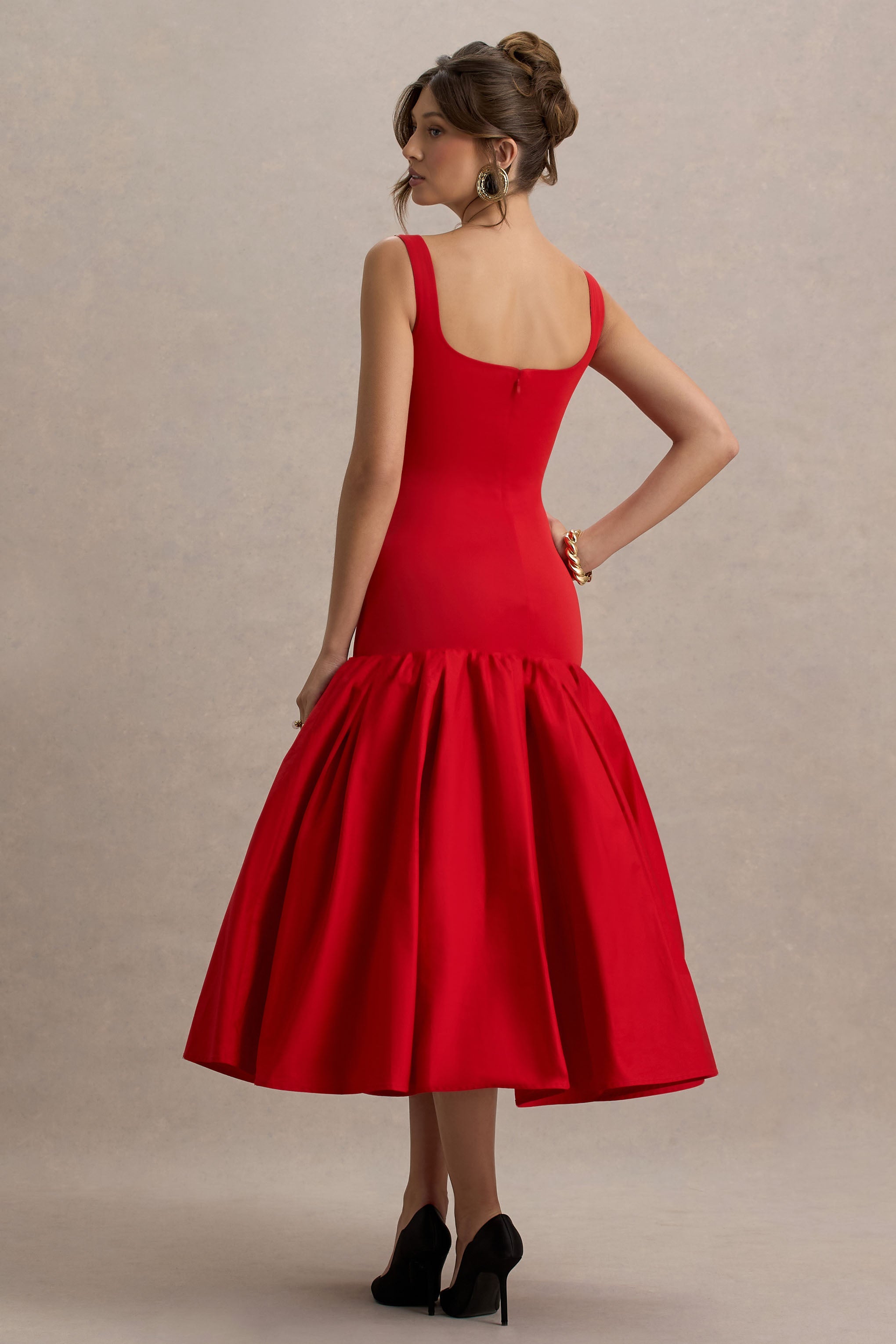 Vestido Diane Midi Vermelho