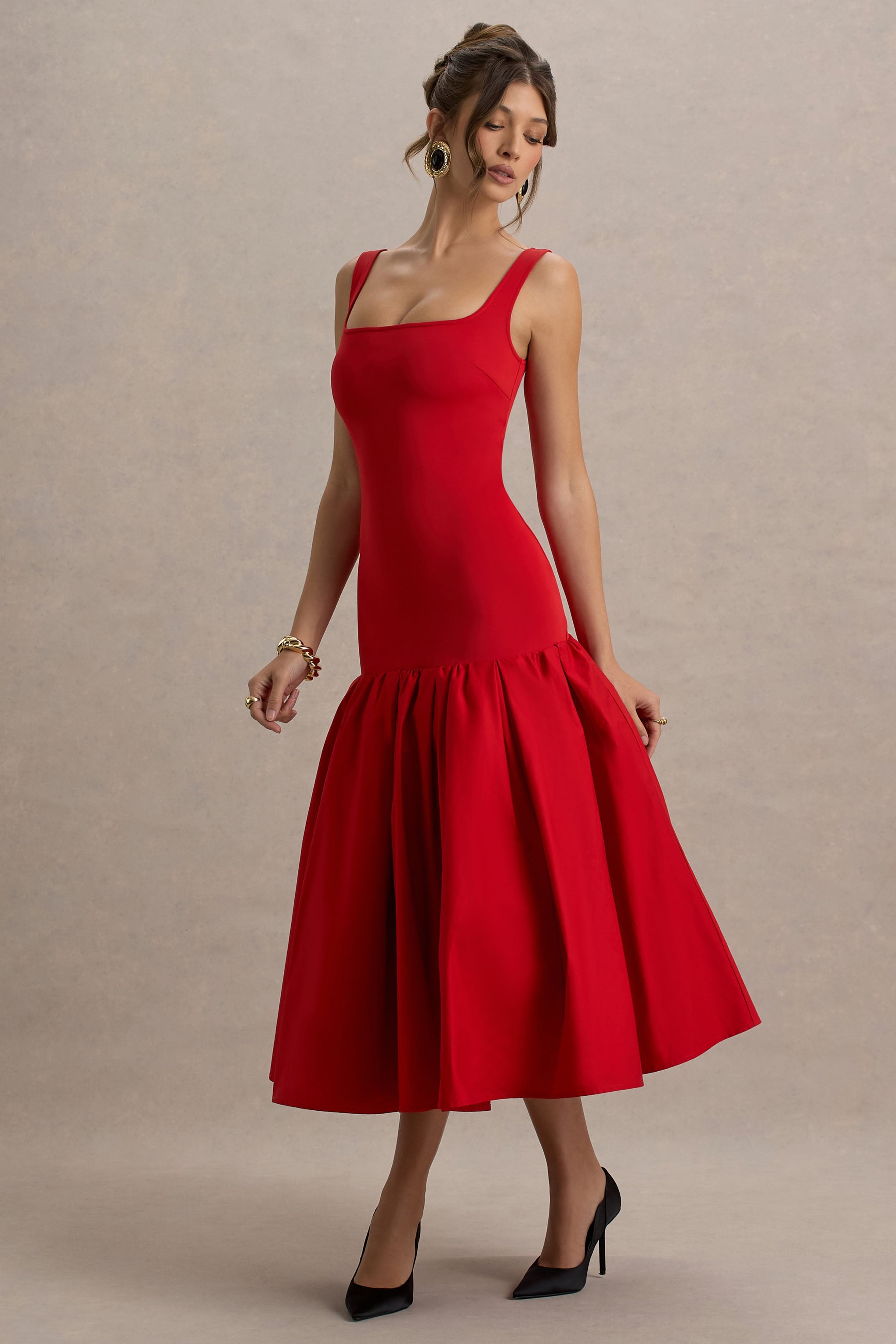 Vestido Diane Midi Vermelho