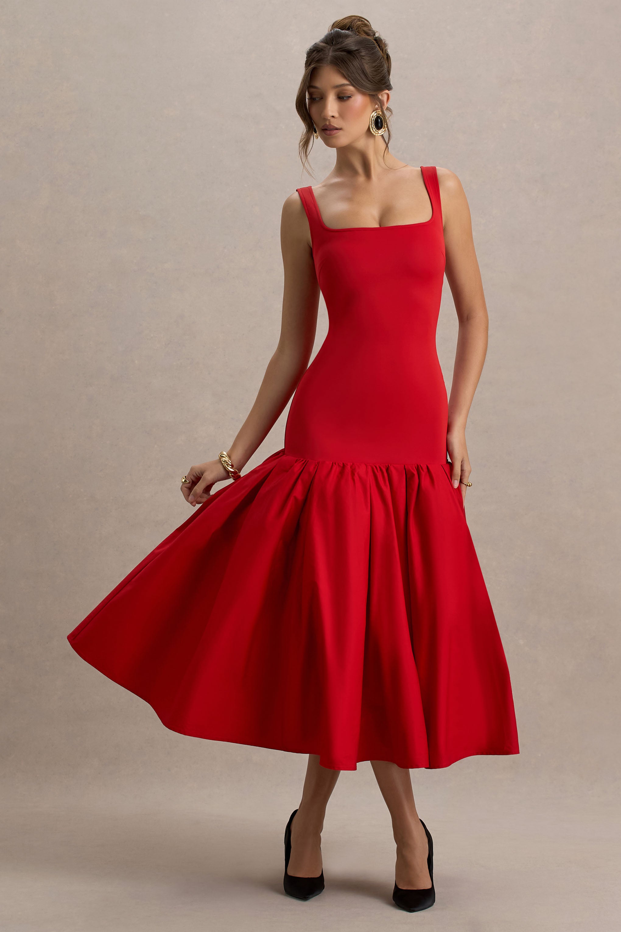 Vestido Diane Midi Vermelho